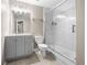 Clean bathroom with a walk-in shower and modern vanity at 6060 Hemperly Rd, Atlanta, GA 30349