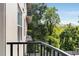 Private balcony overlooking lush greenery at 2255 Peachtree Rd # 328, Atlanta, GA 30309