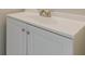 Clean bathroom vanity with white cabinets and a sink at 1983 Smithfield Ave, Ellenwood, GA 30294