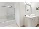 Basement bathroom with shower/tub combo at 1880 Vesta Ave, Atlanta, GA 30337