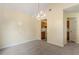 Dining room with chandelier and access to kitchen at 3869 Merryweather Trl, Austell, GA 30106