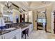 Spa-like bathroom with granite countertops and double vanity at 6308 Woodlake Dr, Buford, GA 30518