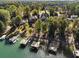 Luxury lakefront homes with private docks and stunning lake views at 6308 Woodlake Dr, Buford, GA 30518