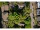 An aerial view shows the property's location among other houses and trees at 418 N Highland Ne Ave, Atlanta, GA 30307