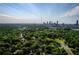 An aerial view shows the property's proximity to the Atlanta skyline at 418 N Highland Ne Ave, Atlanta, GA 30307