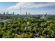 Aerial view showcasing the property's proximity to the Atlanta skyline at 418 N Highland Ne Ave, Atlanta, GA 30307