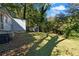 Spacious backyard with shed and mature trees at 3589 Orchard Cir, Decatur, GA 30032