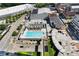 Aerial view of resort-style pool with surrounding lounge chairs and patio at 361 17Th Nw St # 1001, Atlanta, GA 30363