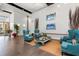 Stylish lobby with comfortable seating and large screen TVs at 361 17Th Nw St # 1001, Atlanta, GA 30363