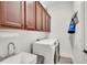 Laundry room with built-in cabinets and utility sink at 3637 Habersham Nw Rd # 46, Atlanta, GA 30305
