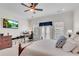 Spacious main bedroom with king-size bed, workspace, and private balcony access at 3637 Habersham Nw Rd # 46, Atlanta, GA 30305