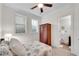 Serene bedroom with ceiling fan and en-suite bathroom at 3637 Habersham Nw Rd # 46, Atlanta, GA 30305