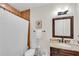 Clean bathroom with shower/tub combo, granite vanity, and mirror at 3637 Habersham Nw Rd # 46, Atlanta, GA 30305