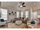 Spacious living room with sectional sofa and fireplace at 4627 Molder Dr, Buford, GA 30518