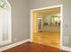 View into kitchen with tile floors and island at 5335 Saville Nw Dr, Acworth, GA 30101