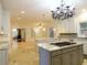 Open concept kitchen with island and breakfast area at 5335 Saville Nw Dr, Acworth, GA 30101