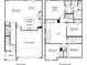 Two-story home floor plan featuring four bedrooms and a two-car garage at 2761 Hawthorne Way, College Park, GA 30337
