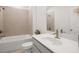 Clean bathroom with tub, toilet and vanity at 51 Airmont Dr, Sharpsburg, GA 30277