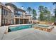 Stunning pool and spa with expansive backyard views at 187 Fontaine Sw Rd, Mableton, GA 30126