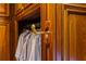 Custom wood closet with decorative details at 2288 Peachtree Nw Rd # 6, Atlanta, GA 30305