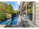 Linear pool nestled in a private, landscaped courtyard at 2288 Peachtree Nw Rd # 6, Atlanta, GA 30305
