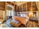 Spacious bedroom with high ceilings and wooden beams at 2288 Peachtree Nw Rd # 6, Atlanta, GA 30305