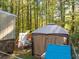 Backyard with gazebo, shed, and wooded area at 304 Ridge Hill Cir, Canton, GA 30115