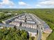 Aerial view of a large townhouse community at 1281 Creekside Se Pl, Smyrna, GA 30082