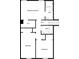 Two-bedroom, two-bath floor plan with walk-in closet at 2988 Woodrow Mnr, Lithonia, GA 30038