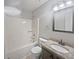 Bathroom with granite countertop vanity and updated fixtures at 2988 Woodrow Mnr, Lithonia, GA 30038