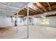Unfinished basement with high ceilings and plumbing at 504 Milligan Dr, Stone Mountain, GA 30083