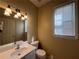 Bathroom with single sink vanity and toilet at 925 Bendleton Dr, Woodstock, GA 30188