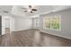 Spacious main bedroom with hardwood floors and ample natural light at 911 Queensbrooke Way, Mableton, GA 30126