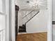 View of a staircase leading to the upper level at 4012 Union Church Sw Rd, Stockbridge, GA 30281
