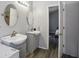 Main bathroom with double vanity and a walk-in shower at 4012 Union Church Sw Rd, Stockbridge, GA 30281