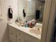 Double vanity bathroom with updated sink and cabinets at 220 Spalding Lake Pl, Atlanta, GA 30350