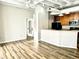 Spacious living room with hardwood floors and an open concept design at 32 Peachtree Nw St # 1006, Atlanta, GA 30303