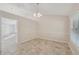 Dining area with tile flooring and a view to the kitchen at 4011 Lafayette Way, Loganville, GA 30052