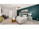 Main bedroom with a ceiling fan, neutral decor, and access to the bathroom at 619 Whitman (2200) Ln, Stockbridge, GA 30281