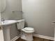 Simple half bathroom with pedestal sink and updated toilet at 1965 Tyler Trce, Lawrenceville, GA 30043