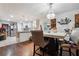 Open dining area with a view of the kitchen and living room at 386 Black Oak Ct, Lawrenceville, GA 30046