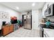 Updated kitchen with stainless steel appliances and white cabinets at 386 Black Oak Ct, Lawrenceville, GA 30046