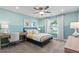 Bright bedroom with a desk and window, freshly painted walls at 402 Beacon Way, Villa Rica, GA 30180