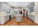 Kitchen with island, stainless steel appliances, and hardwood floors at 2865 Payton Oaks Ne Dr, Atlanta, GA 30345
