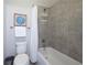 Simple bathroom with tub shower combination at 244 Rope Mill Rd, Woodstock, GA 30188