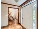 Elegant entryway with hardwood floors and exterior view at 2582 Fairview Ln, Jonesboro, GA 30236