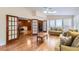 Sunroom with hardwood floors and French doors leading to another room at 2582 Fairview Ln, Jonesboro, GA 30236