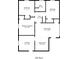 Floor plan with dimensions for 929 sq ft house at 2775 Tilson Rd, Decatur, GA 30032