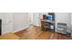 Home office with hardwood floors and built-in workspace at 1618 Belmont Sw Ave, Atlanta, GA 30310