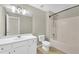 Simple bathroom with shower/tub combo and vanity at 5401 Stone Cove Sw Dr, Atlanta, GA 30331